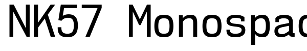 NK57 Monospace font preview