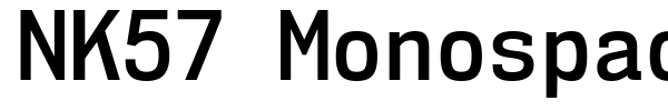 NK57 Monospace font preview