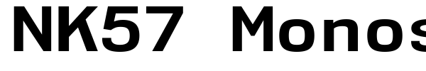 NK57 Monospace font preview