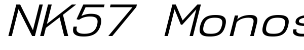 NK57 Monospace font preview
