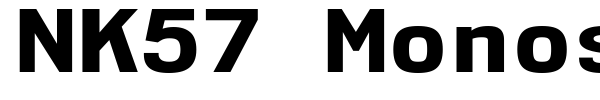NK57 Monospace font preview