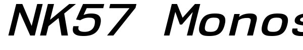 NK57 Monospace font preview