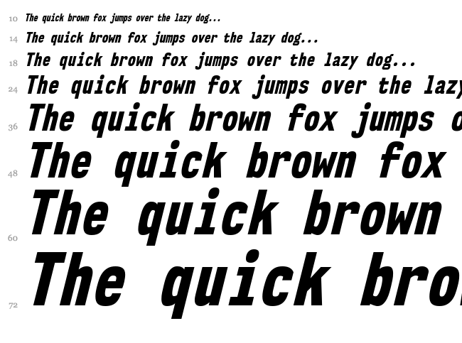 NK57 Monospace font waterfall