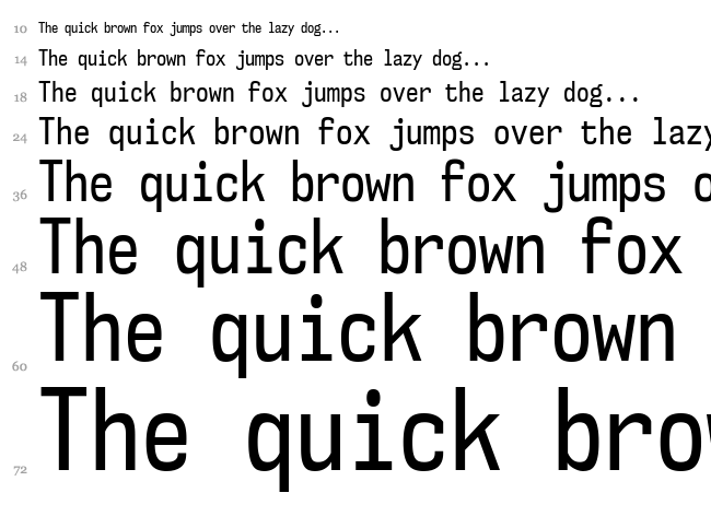 NK57 Monospace font waterfall
