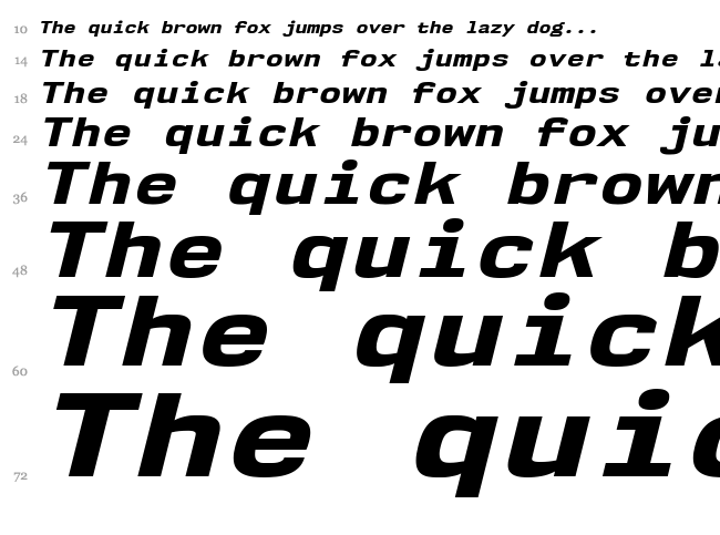 NK57 Monospace font waterfall