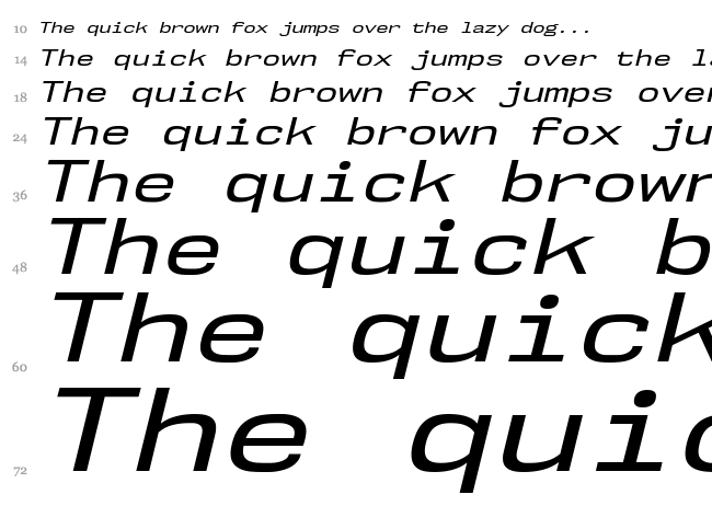 NK57 Monospace font waterfall