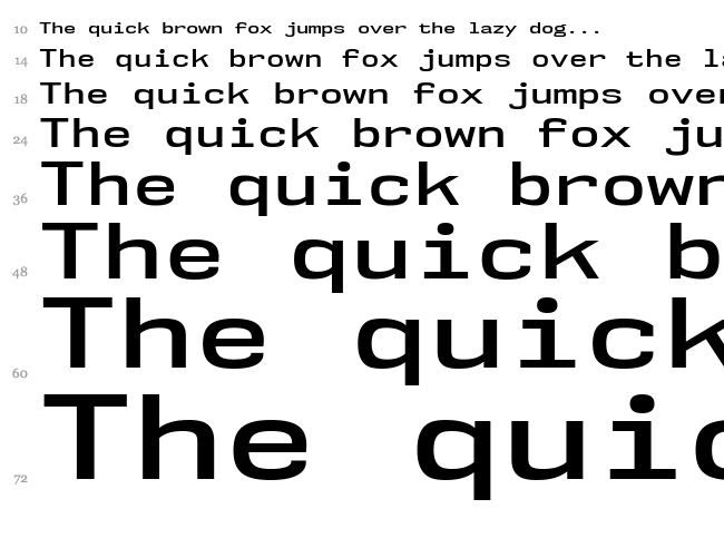 NK57 Monospace font waterfall