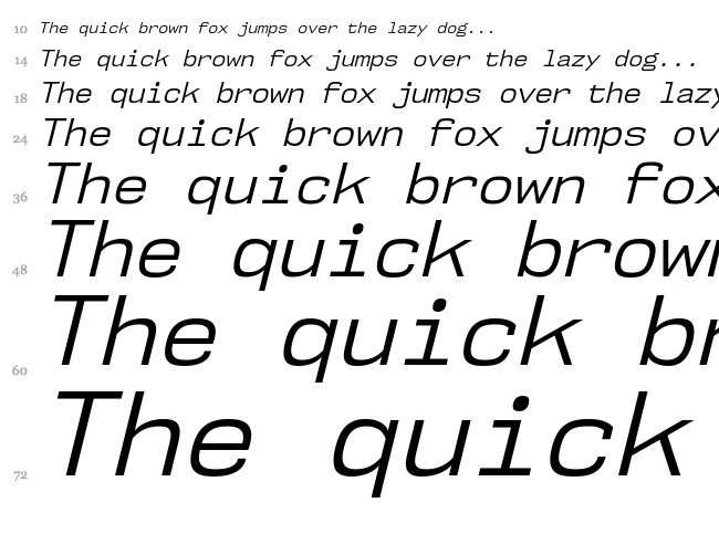 NK57 Monospace font waterfall
