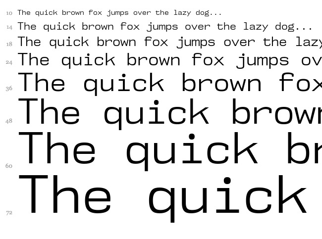 NK57 Monospace font waterfall