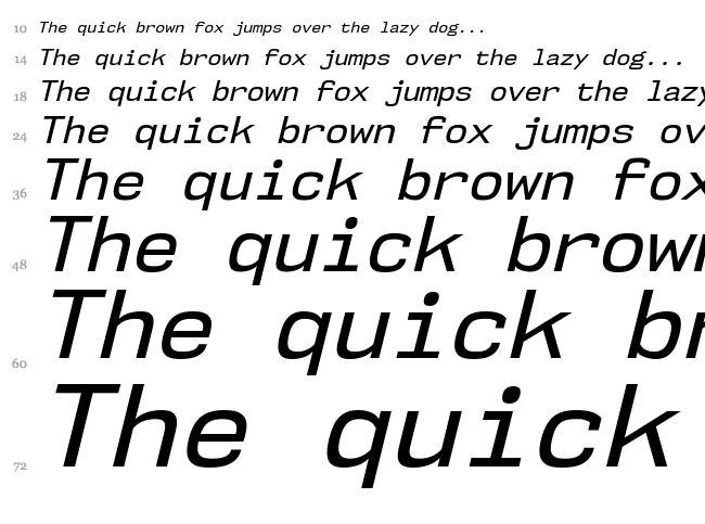 NK57 Monospace font waterfall