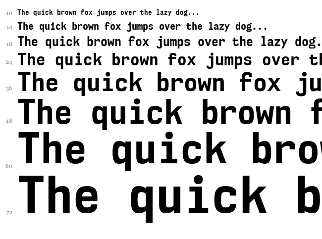 NK57 Monospace font waterfall