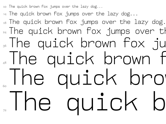 NK57 Monospace font waterfall