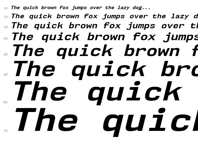 NK57 Monospace font waterfall