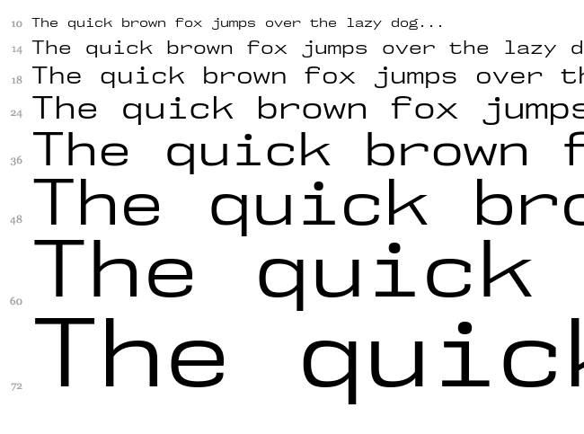 NK57 Monospace font waterfall