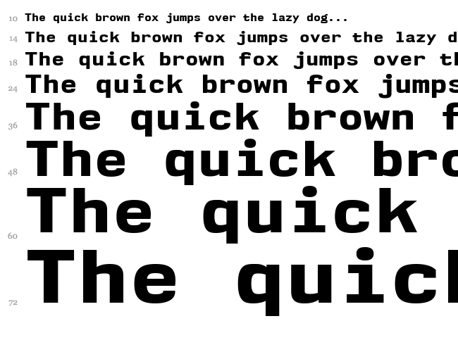 NK57 Monospace font waterfall