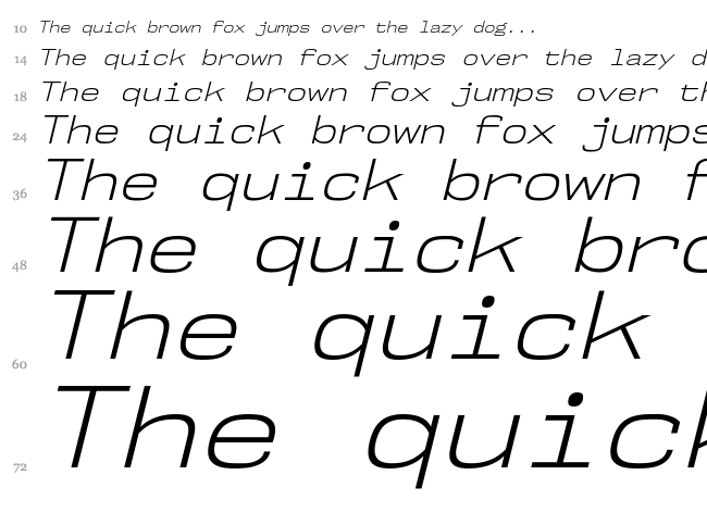 NK57 Monospace font waterfall