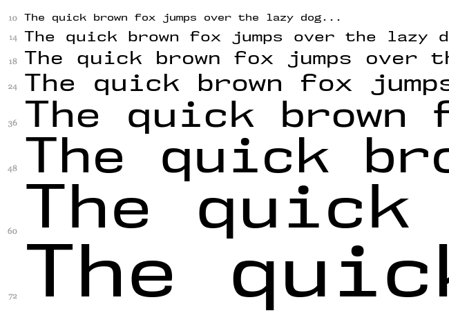 NK57 Monospace font waterfall