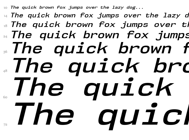 NK57 Monospace font waterfall