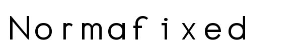 Normafixed font