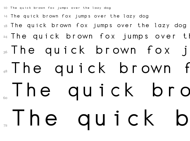 Normafixed font waterfall