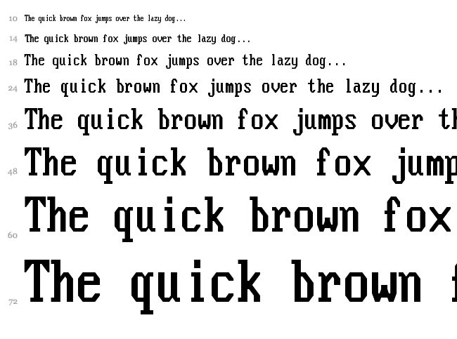 Nouveau IBM font waterfall