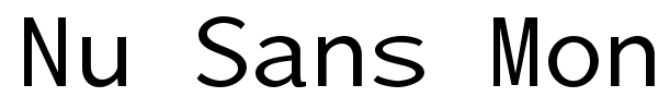 Nu Sans Mono font