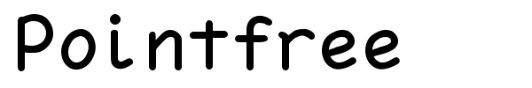 Pointfree font