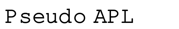 Pseudo APL font