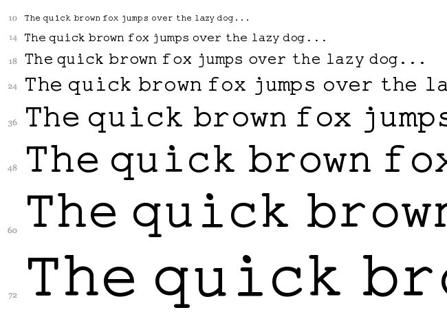 Pseudo APL font waterfall