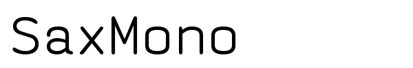 SaxMono font