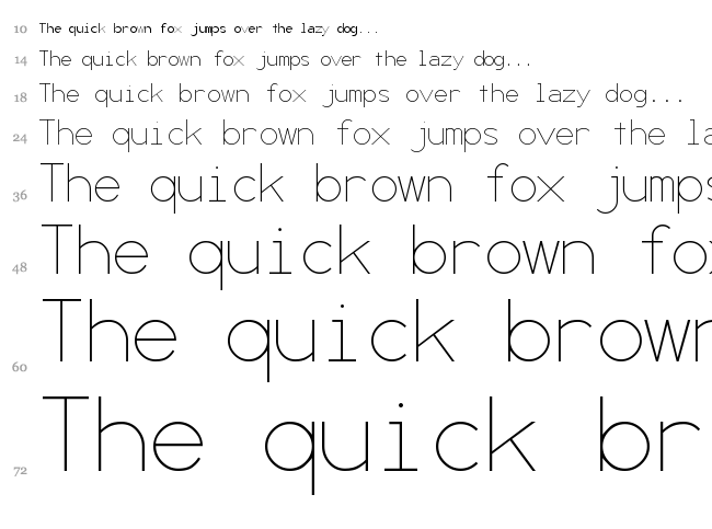 Secret Code font waterfall