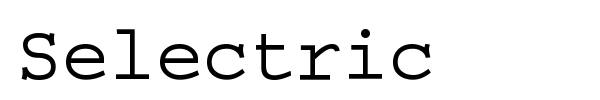 Selectric font