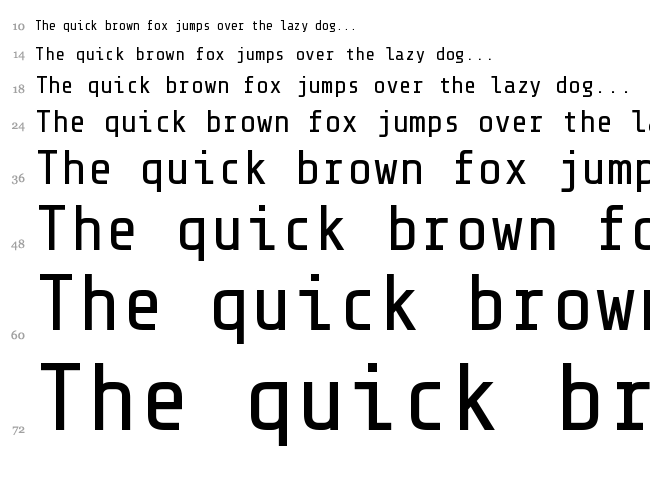Share TechMono font waterfall