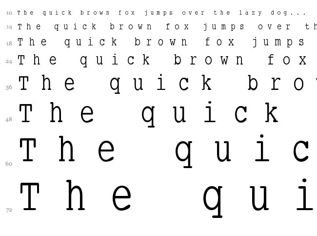 SmallType Writing font waterfall