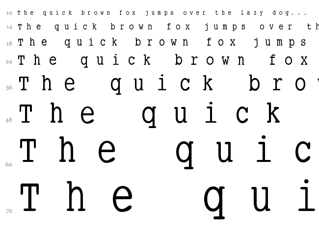 SmallType Writing font waterfall