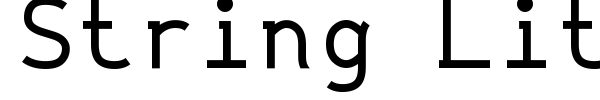 String Literal + Variable font preview
