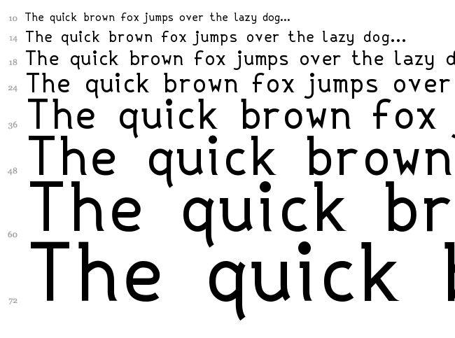 String Literal + Variable font waterfall