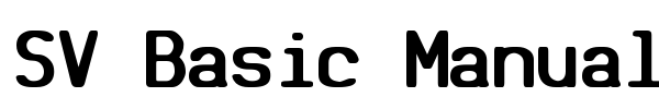 SV Basic Manual font preview