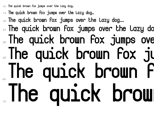 Targa font waterfall