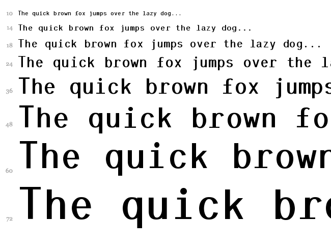 Tt-Kp font waterfall