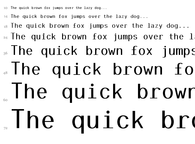 Tt-Kp font waterfall