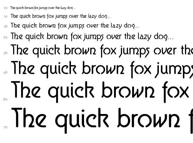 Aerolite font waterfall