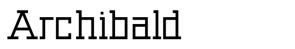 Archibald font preview