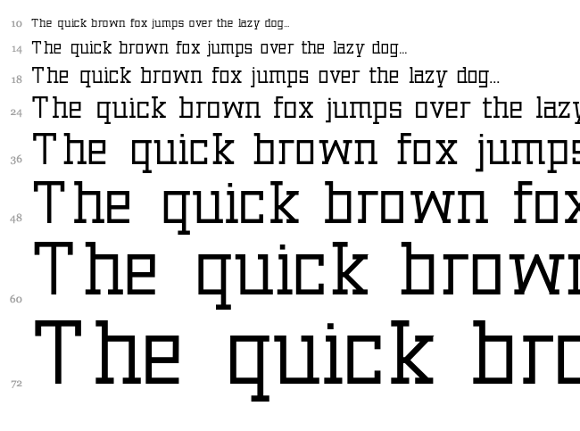 Archibald font waterfall