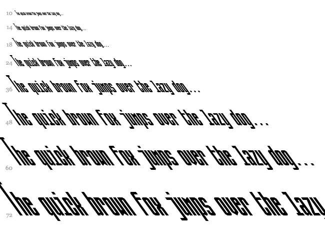 Ballbase font waterfall
