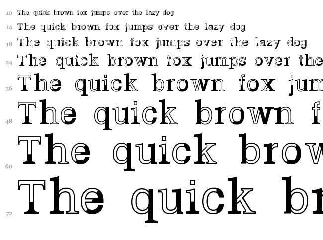 Basvetica font waterfall
