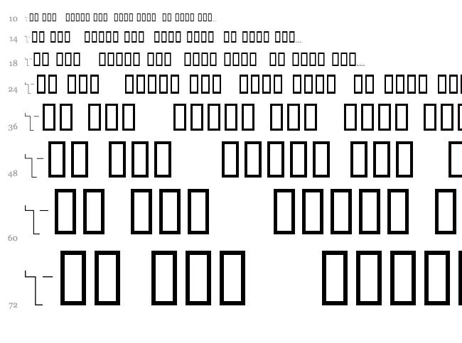 Block Shadow font waterfall
