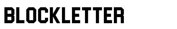 Blockletter font