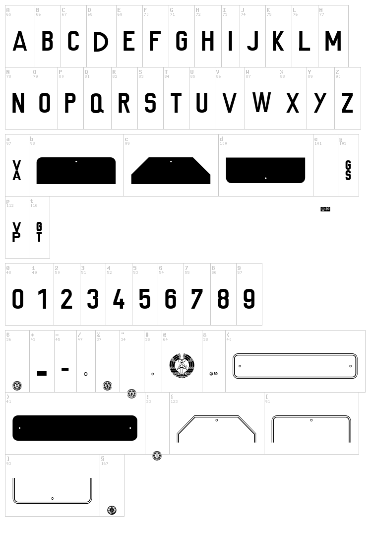 BP 12-22 font map