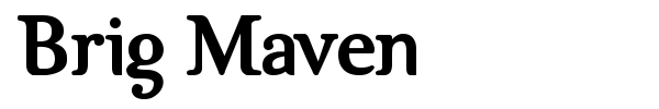 Brig Maven font
